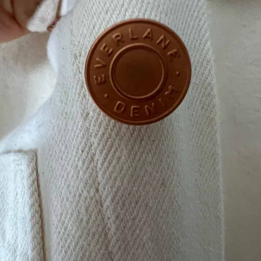 Everlane Short Sleeve‎ Denim Coveralls in Bone Size 4